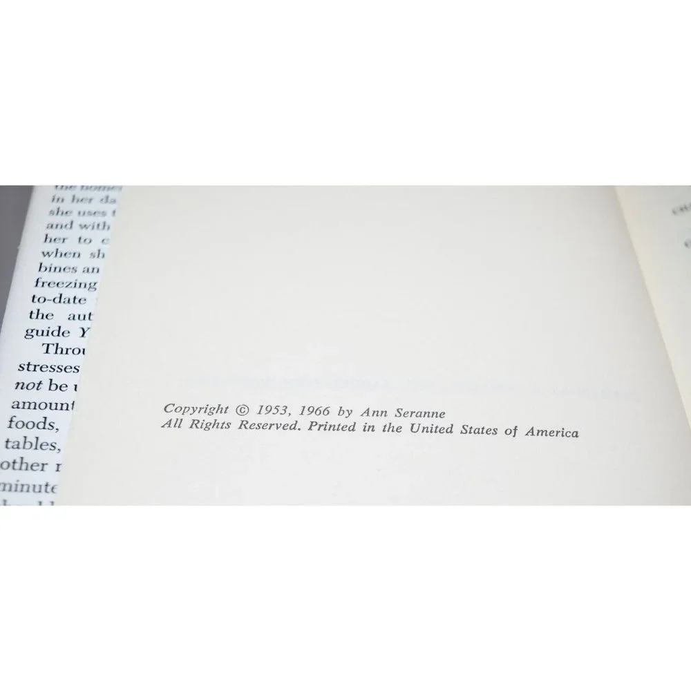 Complete Book of Home Freezing Ann Seranne 1966‎ preserve fresh foods Garden Vtg